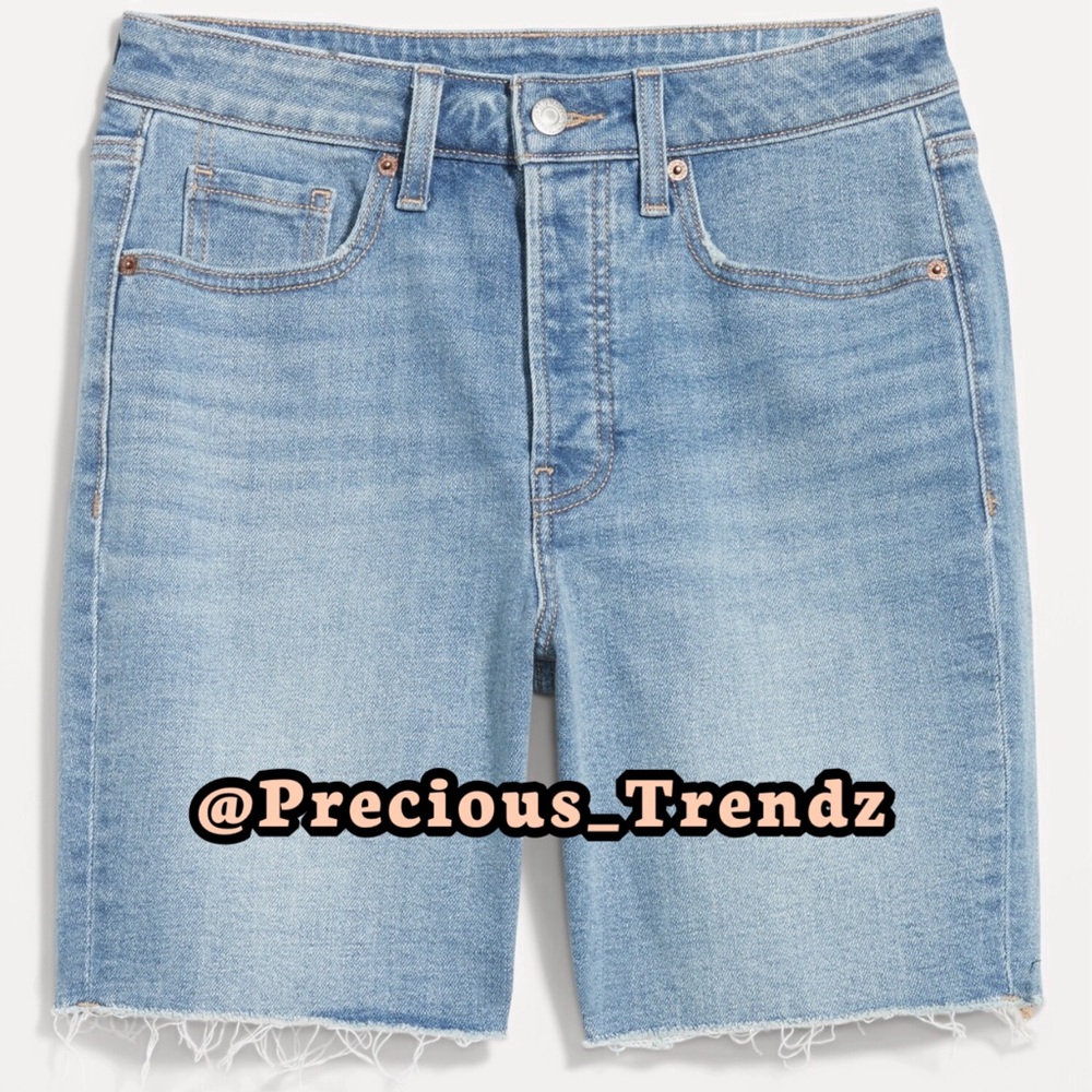 ▫️1️⃣4️⃣ Old Navy High-Waisted OG Button-Fly Shorts (Light Wash) Plus Size 22